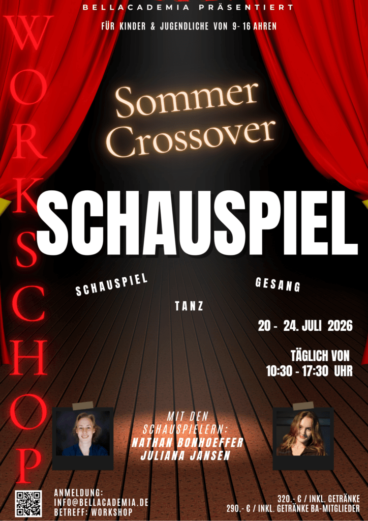 Schauspiel-Sommerworkshop. Schauspielworkshop für Kinder, Sommerferien Schauspielworkshop für Kinder und Jugendliche, BellAcademia Schauspielschule Köln 
